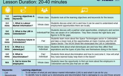 Oxfordshire LMI Y8 Lesson Plan