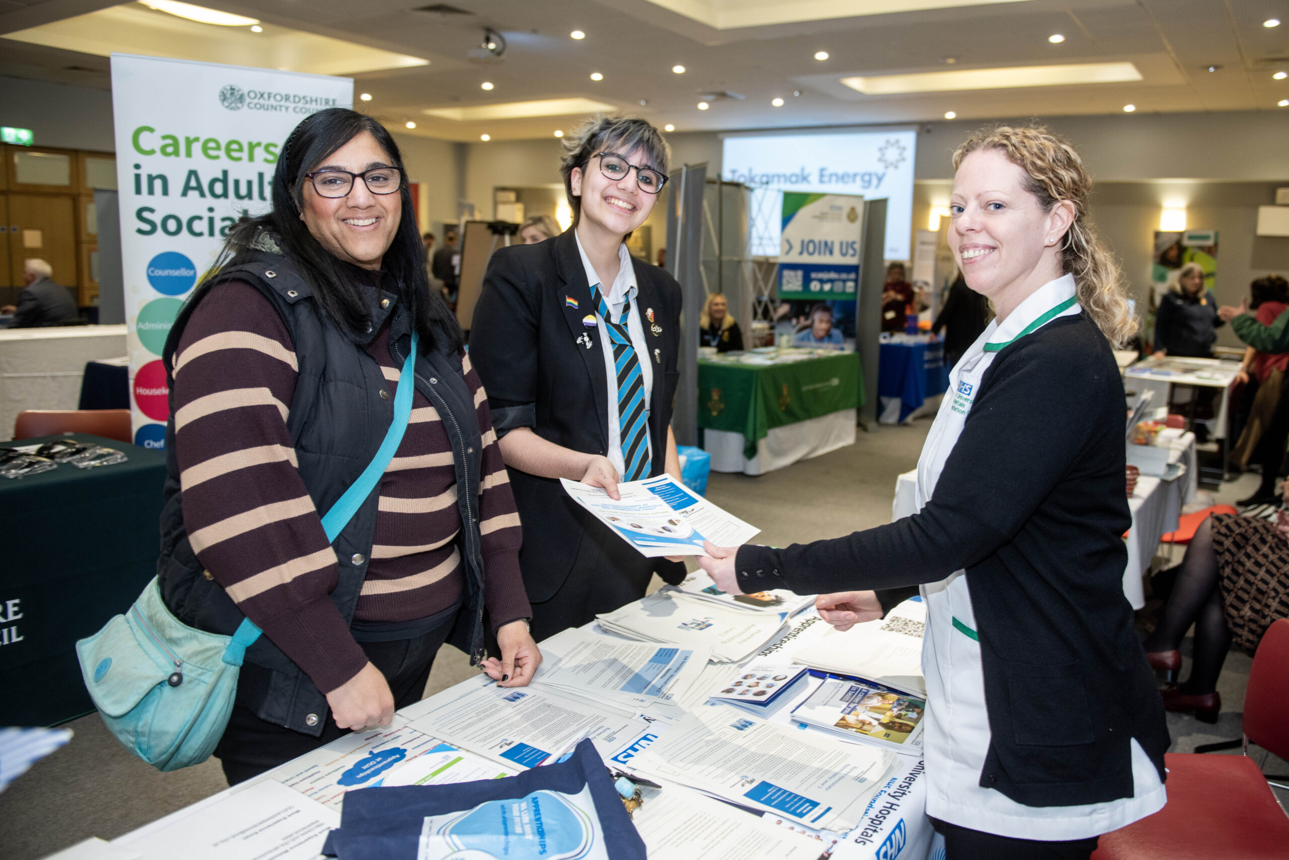 Parent and student at Careers Fest