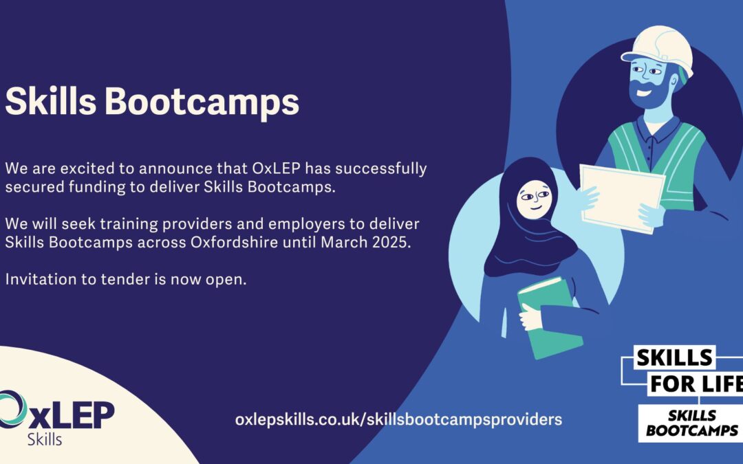 Opportunity for Employers and Education/Training Providers, as New ‘Skills Bootcamps’ Launched Through Funding Secured by OxLEP