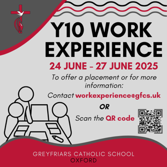 Year 10 Work Experience Greyfriars Catholic School