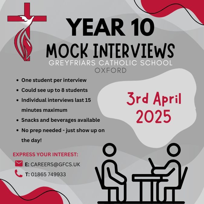 Year 10 Mock Interviews at Greyfriars Catholic School