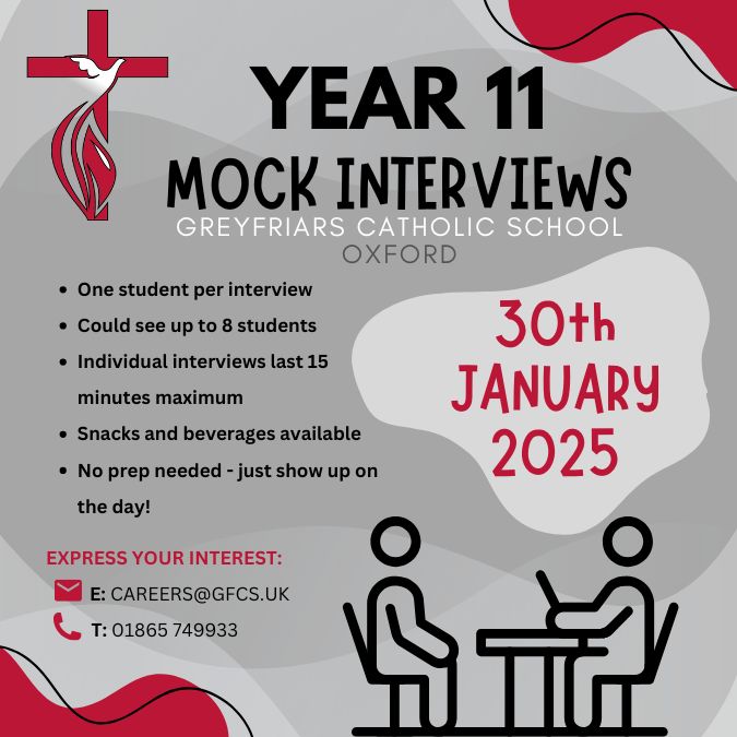 Year 11 Mock Interviews at Greyfriars Catholic School