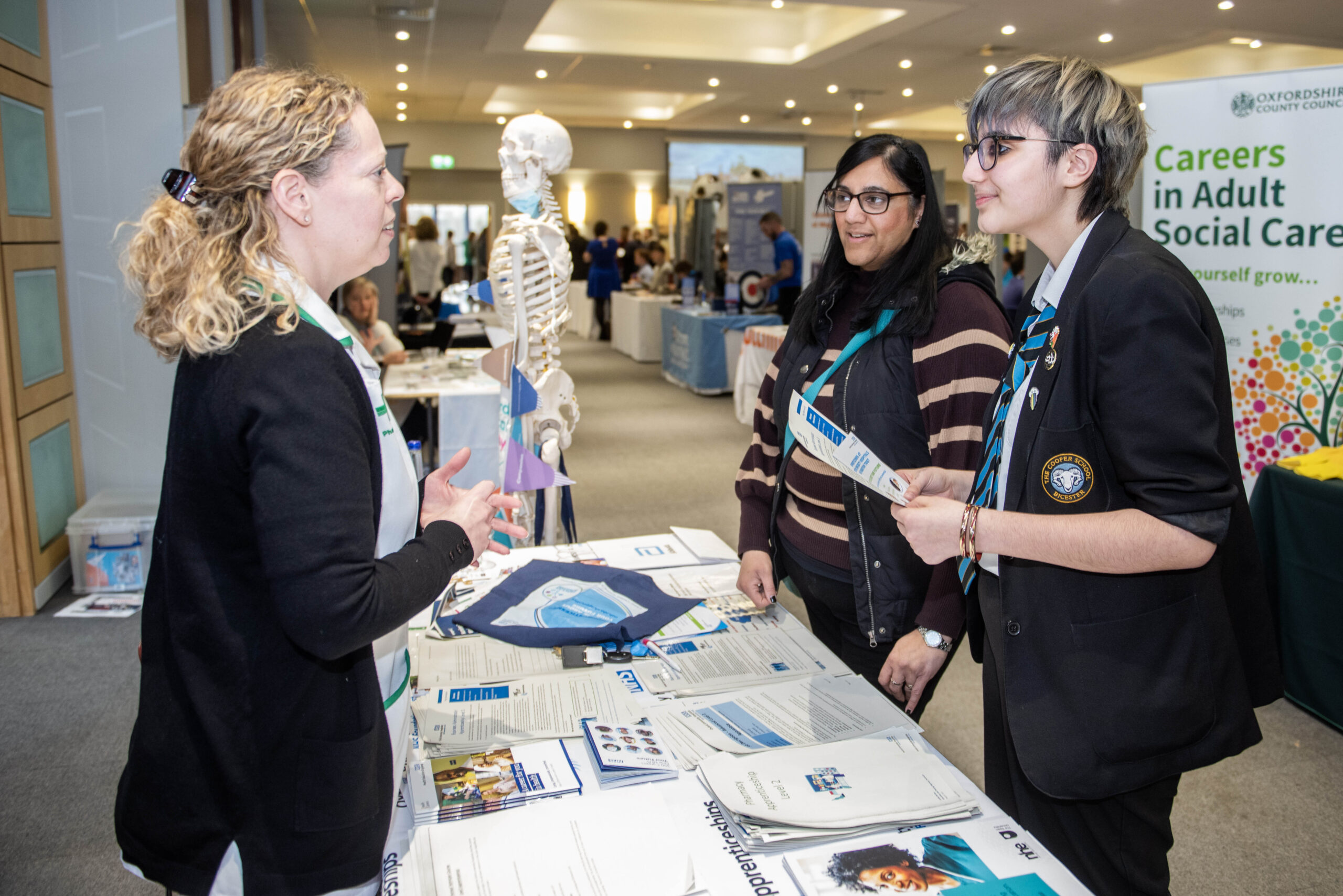 Parent and student at Careers Fest